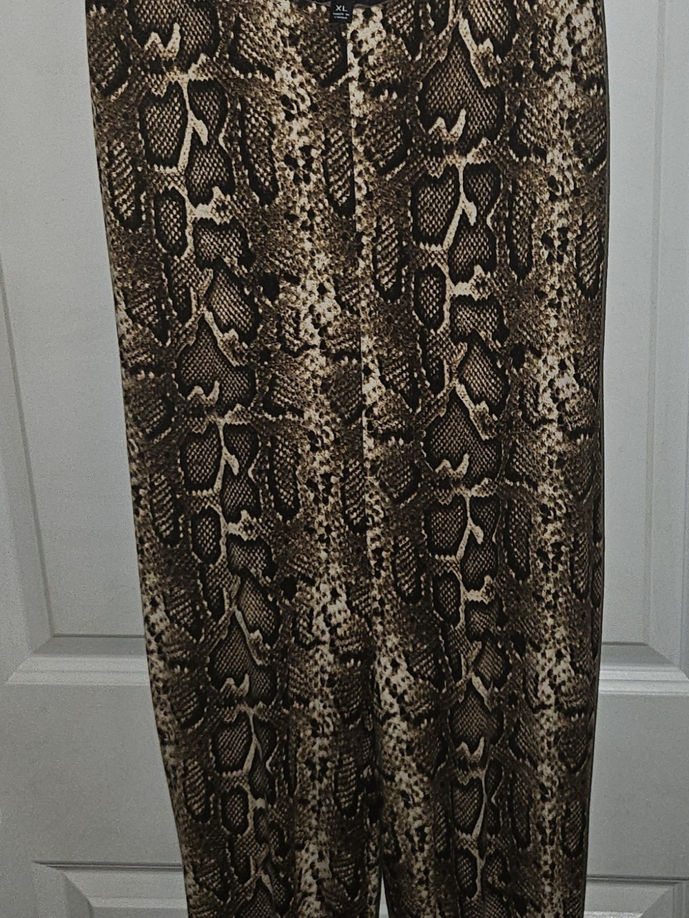 JLUXLABEL Brown Snake-Print Jumpsuit